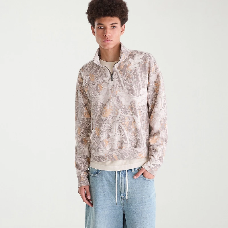 AEROPOSTALE Mens Long Sleeve Quarter-Zip Pullover