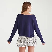 AEROPOSTALE Juniors Womens Round Neck Long Sleeve Pullover Sweater