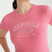 AEROPOSTALE Womens Juniors Crew Neck Short Sleeve Regular Fit Graphic T-Shirt