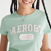 AEROPOSTALE Womens Juniors Crew Neck Short Sleeve Regular Fit Graphic T-Shirt