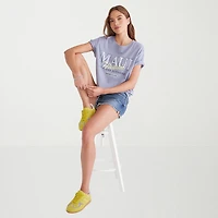 AEROPOSTALE Womens Juniors Crew Neck Short Sleeve Oversized Graphic T-Shirt