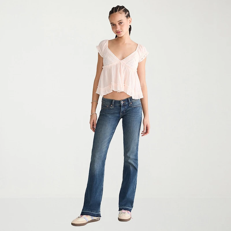 AEROPOSTALE Womens Juniors Low Rise Bootcut Jean