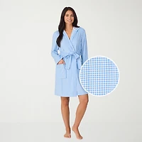 Cuddl Duds Womens Long Sleeve Short Length Robe