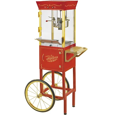 Nostalgia CCP510 53-Inch Tall Commercial 6-Ounce Kettle Popcorn Cart