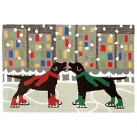 Liora Manne Frontporch Holiday Ice Dogs Hand Tufted Indoor Outdoor Rectangular Accent Rug