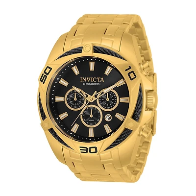 Invicta Bolt Mens Chronograph Gold Tone Stainless Steel Bracelet Watch 34119