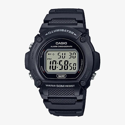 Casio Mens Black Strap Watch W219h-1av