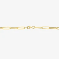 Silver Reflections 24K Gold Over Brass Paperclip Chain Necklace