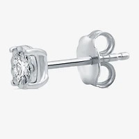 Ever Star (G-H / I1) Womens 1/10 CT. Lab Grown White Diamond Sterling Silver 4.5mm Round Single Earring