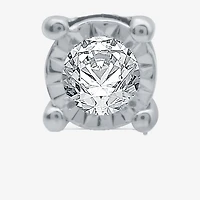 (G-H / I1) Womens Diamond Accent Lab Grown White Diamond Sterling Silver 3.3mm Round Single Earring