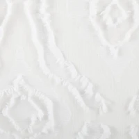 Distant Lands Ogee Clip Grommet Top Sheer Single Curtain Panel