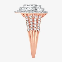 Womens 1 CT.T.W. Natural Diamond Pear Halo Engagement Ring