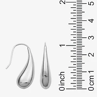 Teardrop Womens Sterling Silver Drop Earrings