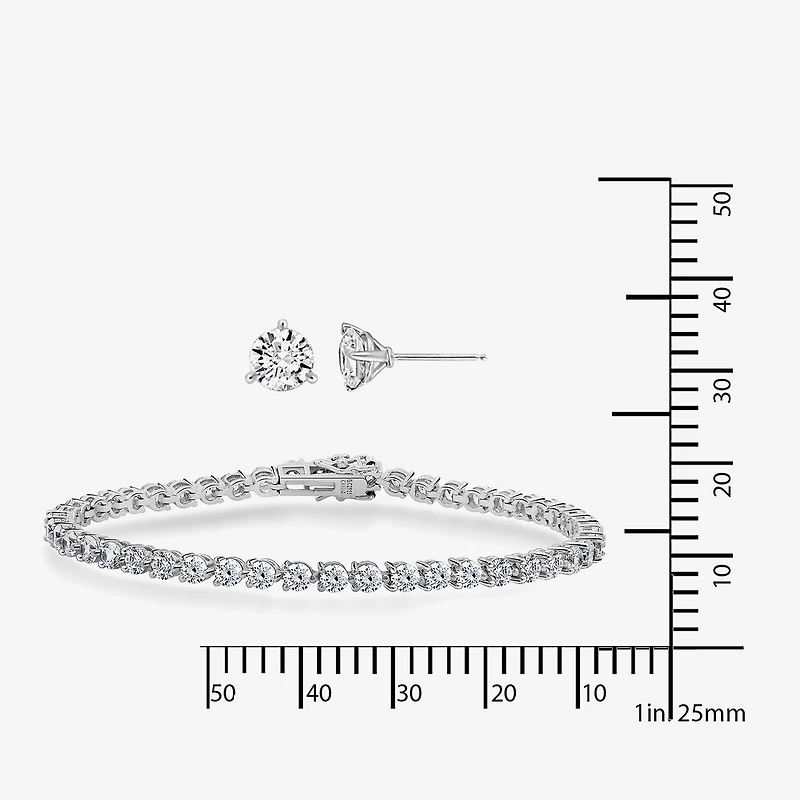 DiamonArt® 10 CT. T.W. Cubic Zirconia Earring and Bracelet Set