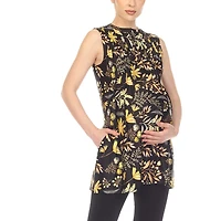 White Mark Maternity Womens Sleeveless Tunic Top