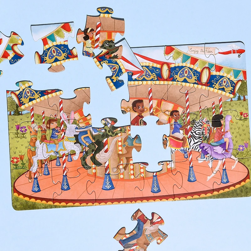 Upbounders Joyful Carousel 24pc 2-Sided Jumbo Puzzle