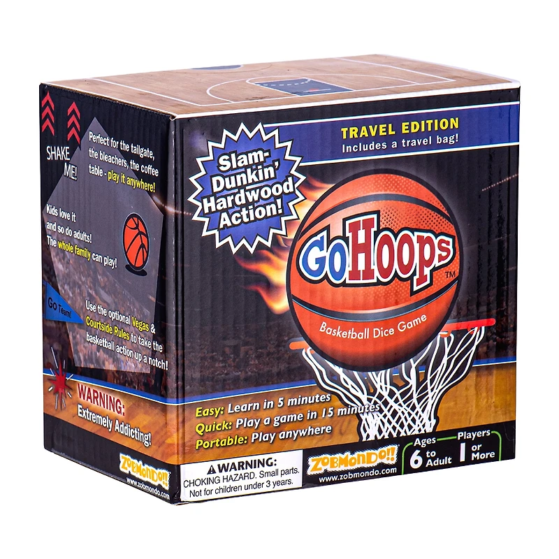 Zobmondo Gohoops Basketball Dice Game Travel Game