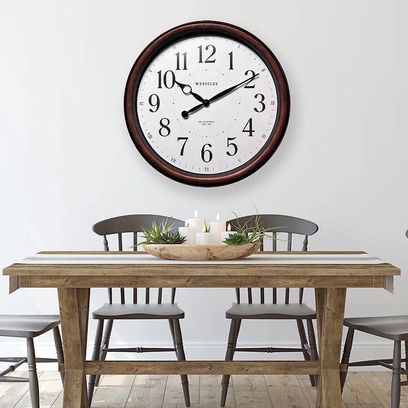 Westclox 20" Woodgrain Finish Wall Clock