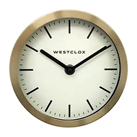 Westclox 6" Metal Gold Wall Clock
