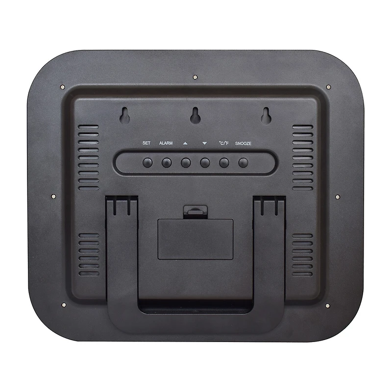 Westclox Black Digital With Date & Temp Silent/Non-Ticking Wall Clock