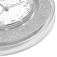 Westclox 12" Clear & Silver Glitter Wall Clock