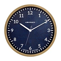 Crosley Brown Oak Color 15" Denim Dial Wall Clock