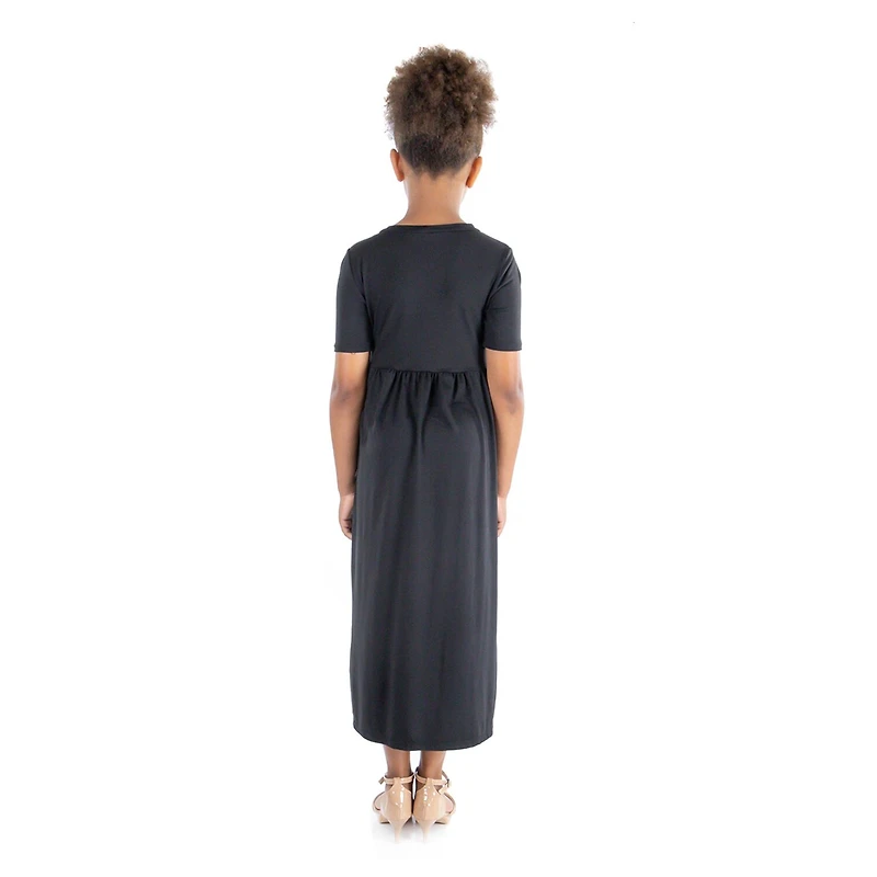 24sevenkid Big Kid Girls Short Sleeve A-Line Dress