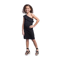 24sevenkid Big Kid Girls Sleeveless One Shoulder Maxi Dress