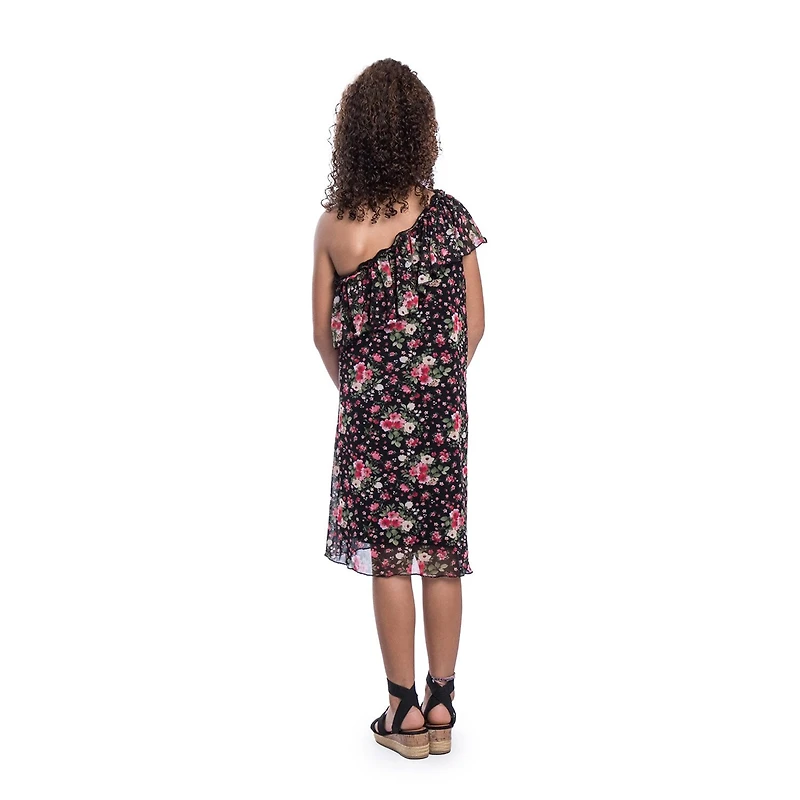 24sevenkid Big Kid Girls Sleeveless One Shoulder A-Line Dress