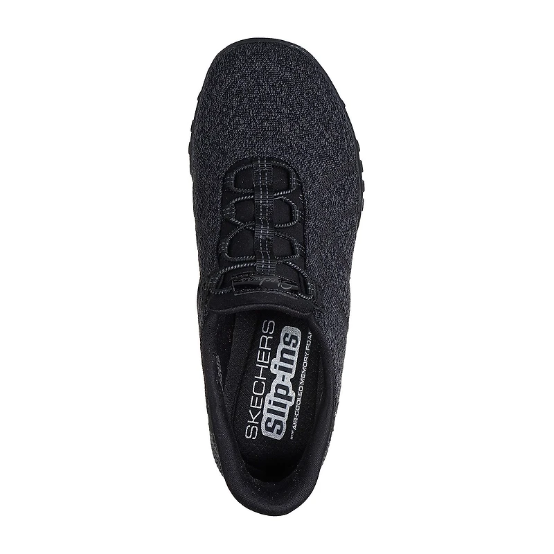 Skechers Hands Free Slip-Ins Breathe-Easy Knitty Waves Womens Round Closed Toe Slip-On Shoe
