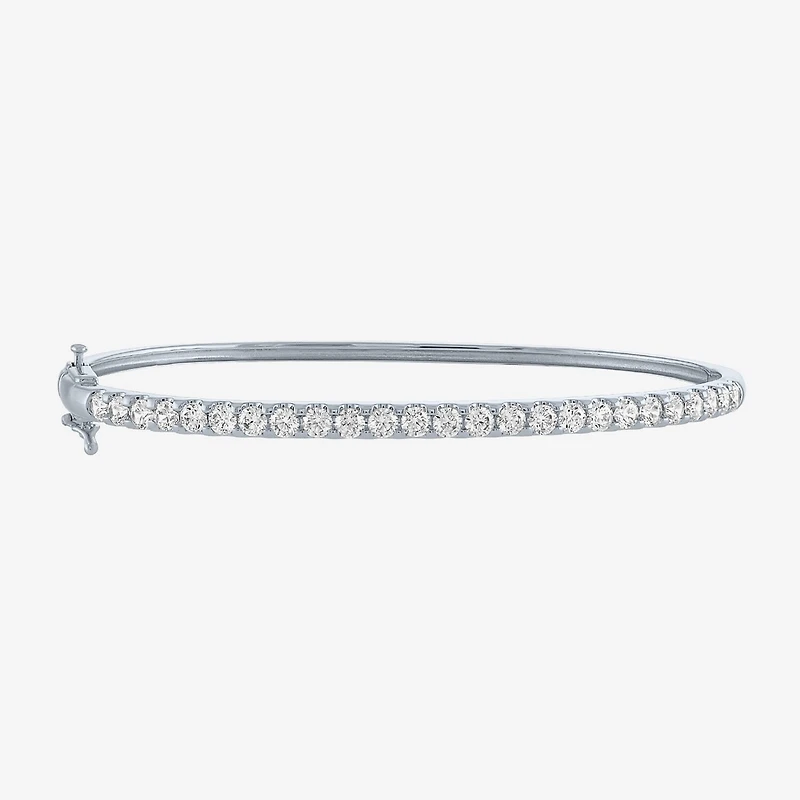 (G-H / Si2-I1) 2 CT. T.W. Lab Grown White Diamond 14K or Yellow Gold Bangle Bracelet
