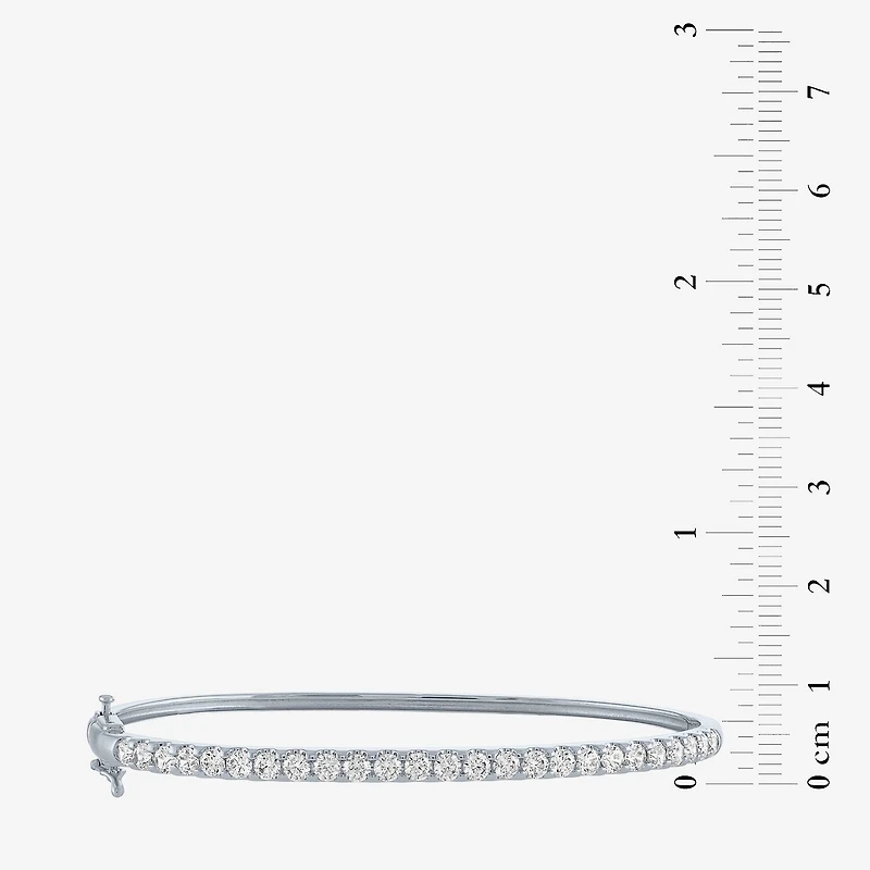 (G-H / Si2-I1) 2 CT. T.W. Lab Grown White Diamond 14K or Yellow Gold Bangle Bracelet