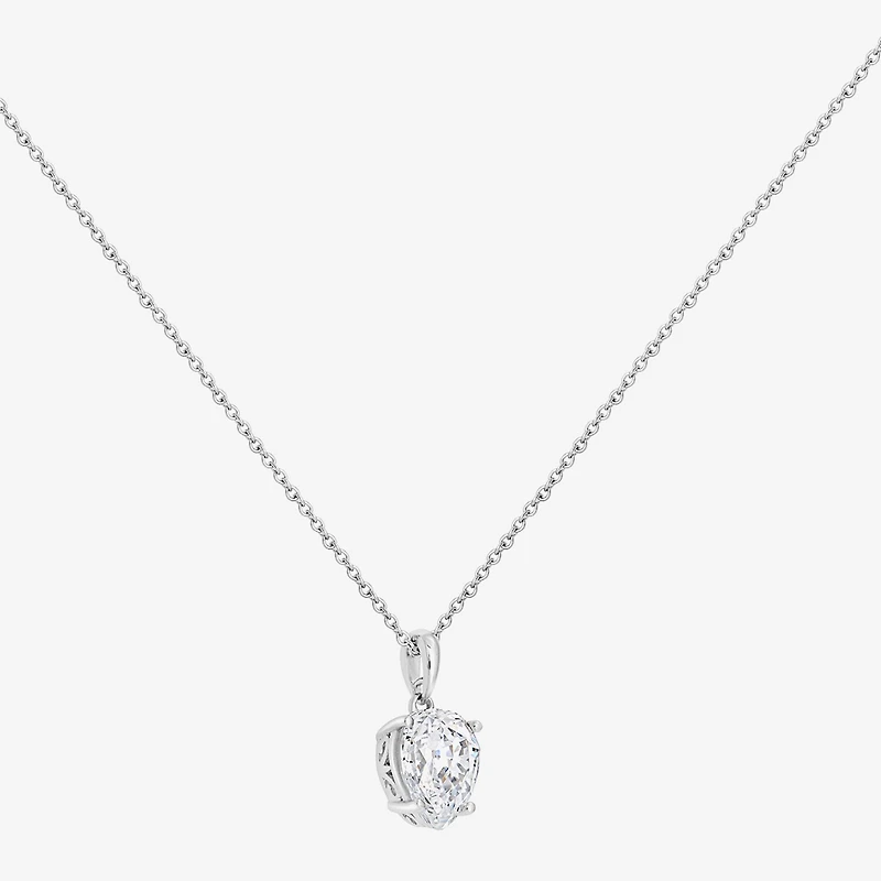 Diamonart Marilyn Monroe Womens 3 3/4 CT. T.W. White Cubic Zirconia Platinum Over Silver Pear 16 Inch Pendant Necklace