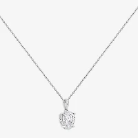Diamonart Marilyn Monroe Womens 3 3/4 CT. T.W. White Cubic Zirconia Platinum Over Silver Pear 16 Inch Pendant Necklace