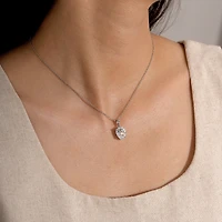 Diamonart Marilyn Monroe Womens 3 3/4 CT. T.W. White Cubic Zirconia Platinum Over Silver Pear 16 Inch Pendant Necklace