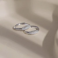 Diamonart Marilyn Monroe Womens White Cubic Zirconia 14mm Hoop Earrings