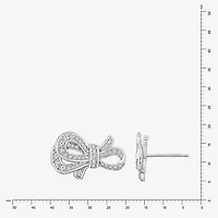 Diamonart Marilyn Monroe Simulated White Cubic Zirconia Platinum Over Silver 12.6mm Round Stud Earrings