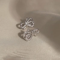 Diamonart Marilyn Monroe Simulated White Cubic Zirconia Platinum Over Silver 12.6mm Round Stud Earrings