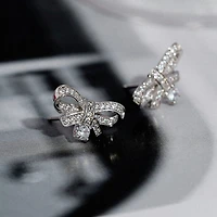 Diamonart Marilyn Monroe Simulated White Cubic Zirconia Platinum Over Silver 7.8mm Round Stud Earrings