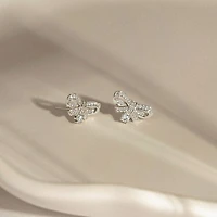 Diamonart Marilyn Monroe Simulated White Cubic Zirconia Platinum Over Silver 7.8mm Round Stud Earrings