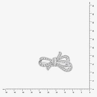 Diamonart Marilyn Monroe Womens Cubic Zirconia Platinum Over Silver Bow Cocktail Ring