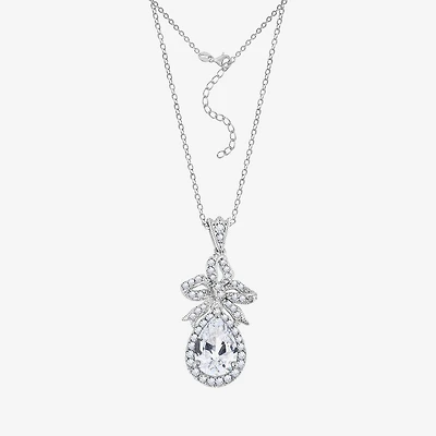 Diamonart Marilyn Monroe Womens 3 7/8 Ct. T.W. White Cubic Zirconia Platinum Over Silver 16 Inch Pendant Necklace
