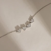 Diamonart Marilyn Monroe Womens Cubic Zirconia Platinum Over Silver Clover Heart 16 Inch Pendant Necklace