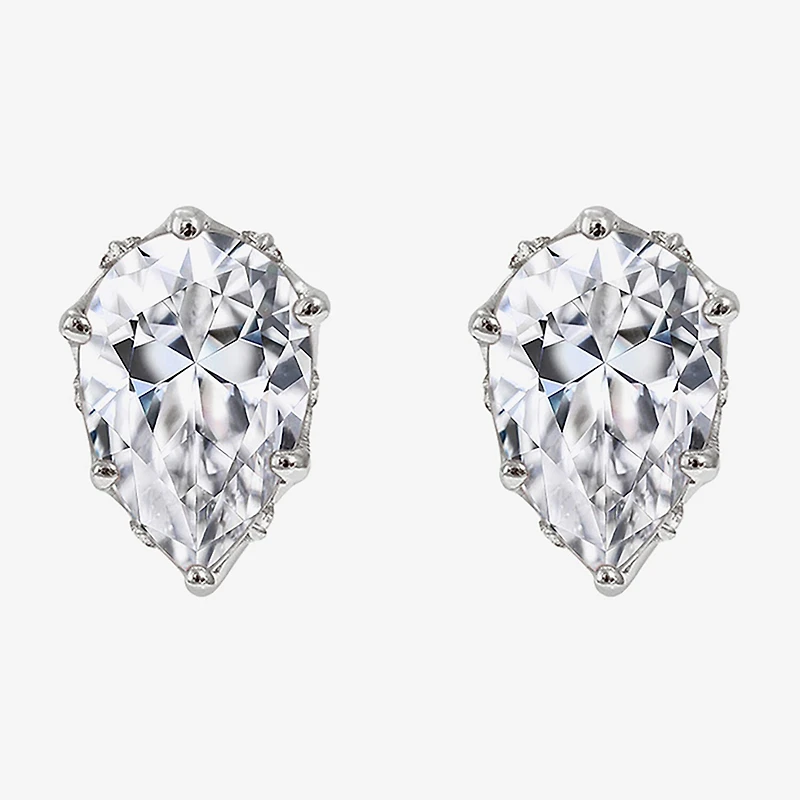 Diamonart Marilyn Monroe 7 1/4 Ct. T.W. White Cubic Zirconia Platinum Over Silver 13.2mm Round Stud Earrings