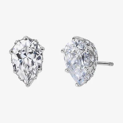 Diamonart Marilyn Monroe 7 1/4 Ct. T.W. White Cubic Zirconia Platinum Over Silver 13.2mm Round Stud Earrings