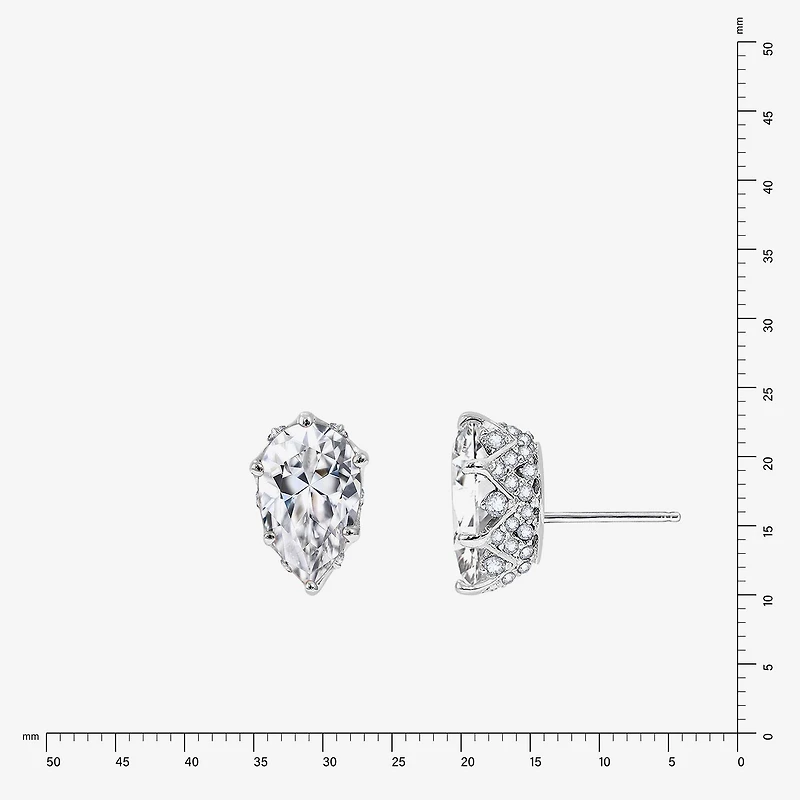 Diamonart Marilyn Monroe 7 1/4 Ct. T.W. White Cubic Zirconia Platinum Over Silver 13.2mm Round Stud Earrings