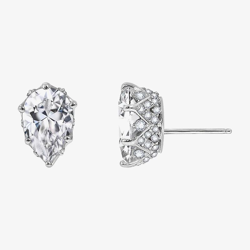 Diamonart Marilyn Monroe 7 1/4 Ct. T.W. White Cubic Zirconia Platinum Over Silver 13.2mm Round Stud Earrings