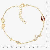 Diamonart Marilyn Monroe Womens 14K Gold Over Silver 6 3/4 Inch Cable Round Chain Bracelet