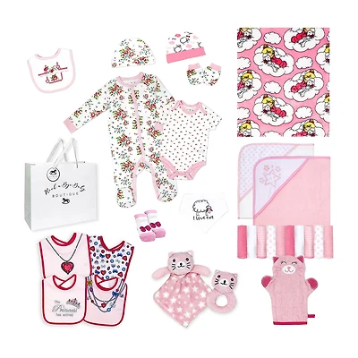3 Stories Trading Company 0-3 Month Baby Girls 28-pc. Baby Gift Set