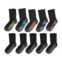 Hanes Little & Big Kid Boys 10 Pair Crew Socks